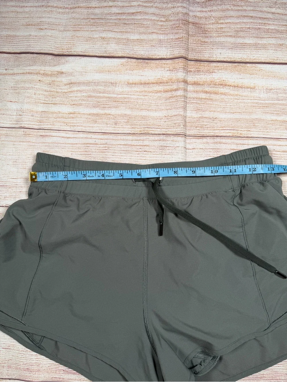 CRZ YOGA Olive Drawstring Athletic Shorts - Workout, Lifting, Running